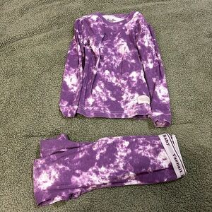 Tie dye toddler girl pajamas